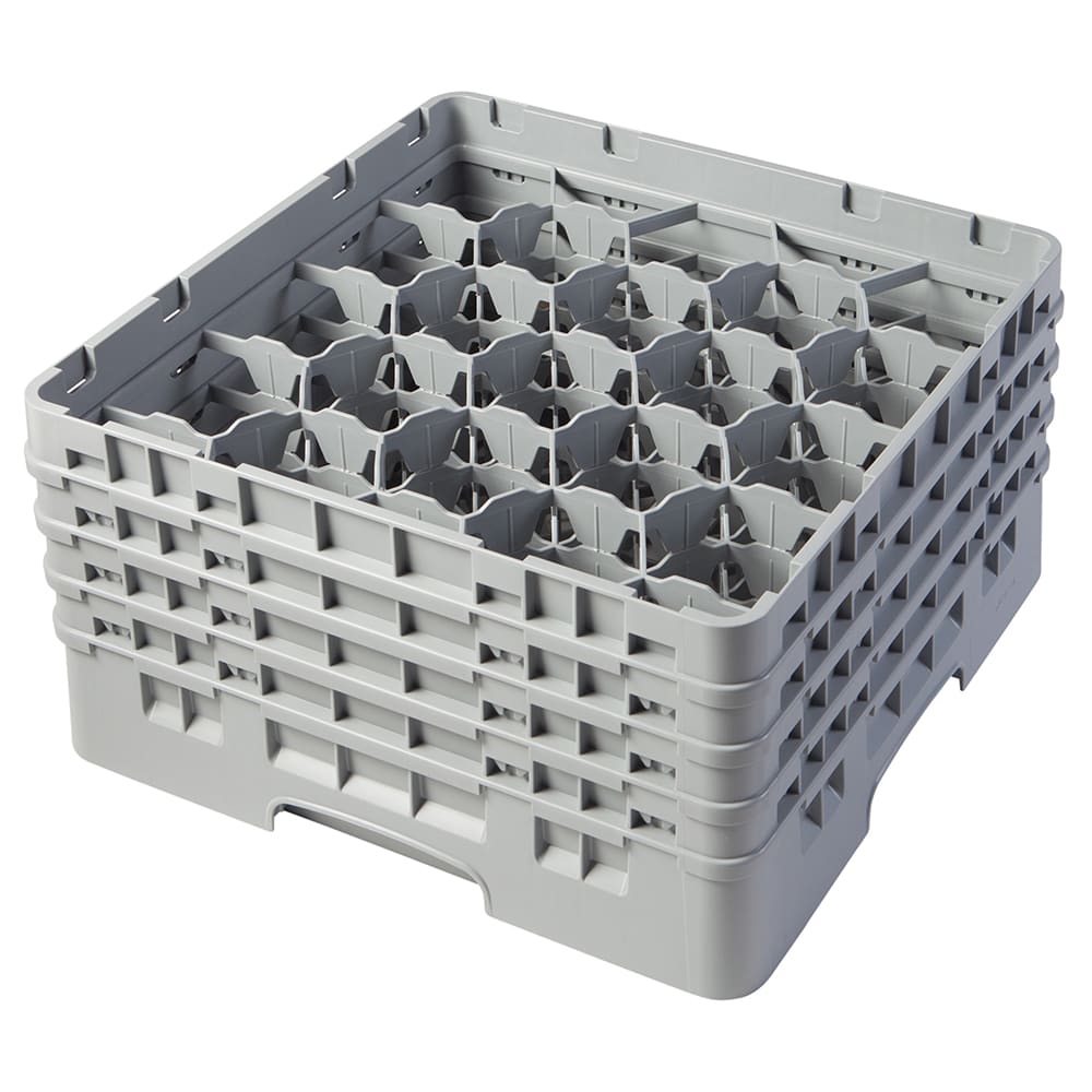 Cambro 20S800151 Camrack® Glass Rack w/ (20) Compartments - (4) Gray Extenders, Soft Gray