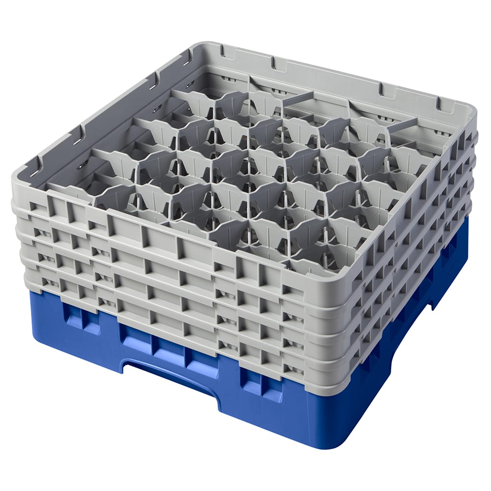 Cambro 20S800168 Camrack® Glass Rack w/ (20) Compartments - (4) Gray Extenders, Blue