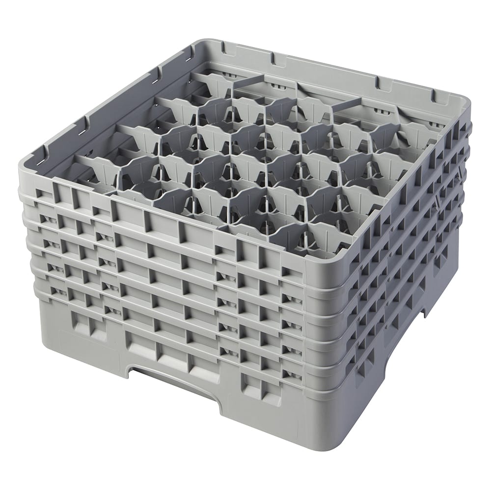 Cambro 20S958151 Camrack® Glass Rack w/ (20) Compartments - (5) Gray Extenders, Soft Gray