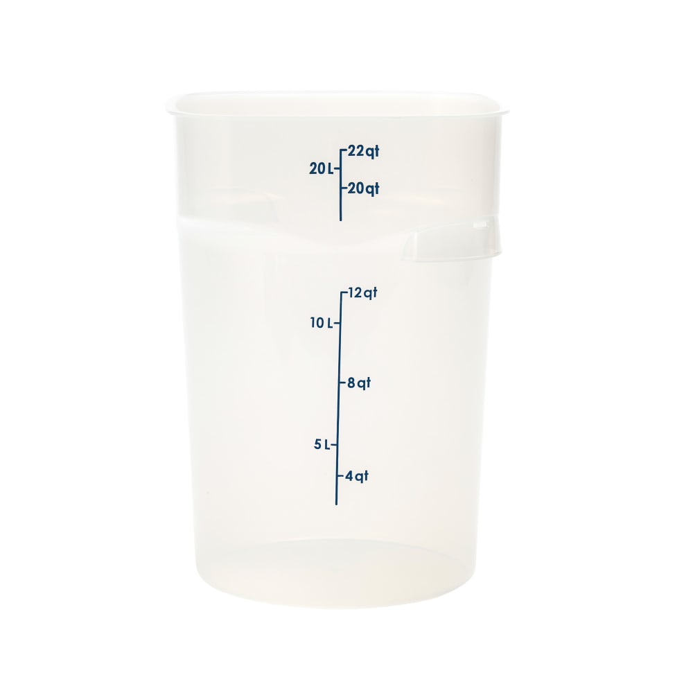 Cambro 22RFSPROPP190 22 qt CamRound® FreshPro Round Storage Container - Polypropylene, Translucent
