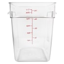 Cambro 22SFSCW135 22 qt Square Food Storage Container - CamSquare®, Polycarbonate, Clear thumbnail 2