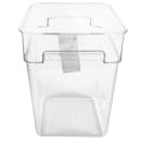 Cambro 22SFSCW135 22 qt Square Food Storage Container - CamSquare®, Polycarbonate, Clear thumbnail 3