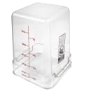 Cambro 22SFSCW135 22 qt Square Food Storage Container - CamSquare®, Polycarbonate, Clear thumbnail 4