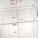 Cambro 22SFSCW135 22 qt Square Food Storage Container - CamSquare®, Polycarbonate, Clear thumbnail 5