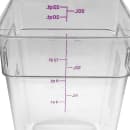 Cambro 22SFSCW441 22 qt Square Food Storage Container - CamSquare®, Allergen-Free, Polycarbonate, Clear thumbnail 6