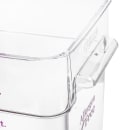 Cambro 22SFSCW441 22 qt Square Food Storage Container - CamSquare®, Allergen-Free, Polycarbonate, Clear thumbnail 7