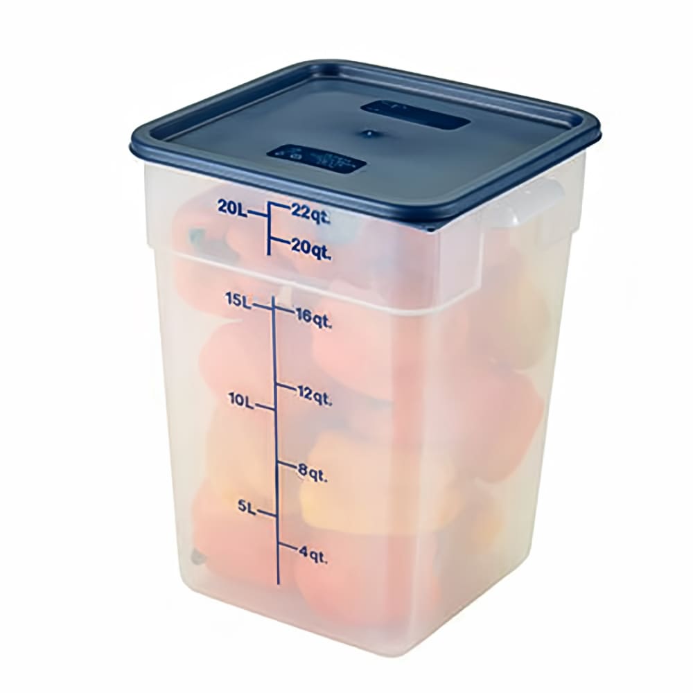 Cambro 22SFSPP190 22 qt Square Food Storage Container - CamSquare®, Polypropylene, Translucent
