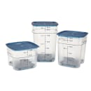 Cambro 22SFSPROCW135 22 qt FreshPro Square Food Storage Container - CamSquare®, Polycarbonate, Blue Graduation thumbnail 6