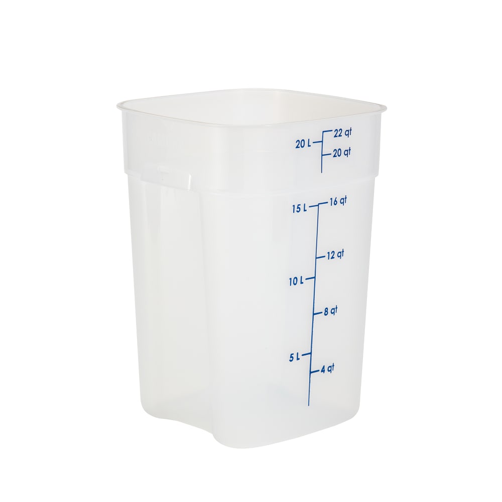 Cambro 22SFSPROPP190 22 qt FreshPro Square Food Storage Container - CamSquare®, Polypropylene, Translucent