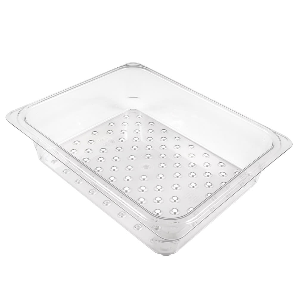 Cambro 23CLRCW135 Camwear Colander - Half Size, 3"D, Clear