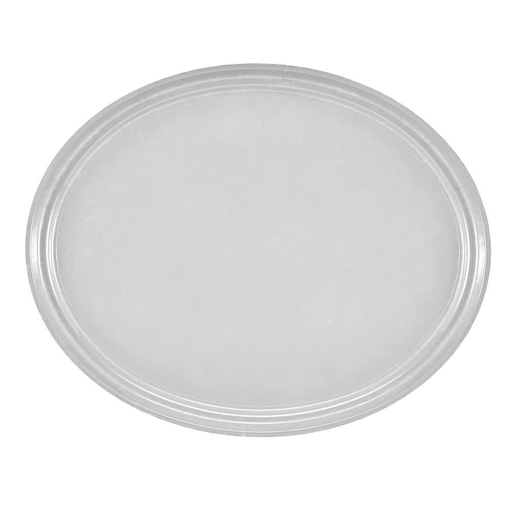 Cambro 2500107 Oval Serving Camtray - 19 1/4x24", Fiberglass, Pearl Gray