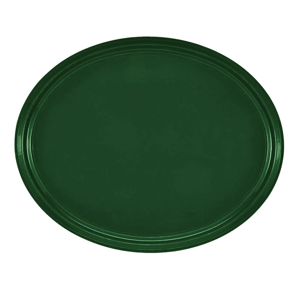 Cambro 2500119 Oval Serving Camtray - 19 1/4x24", Fiberglass, Sherwood Green