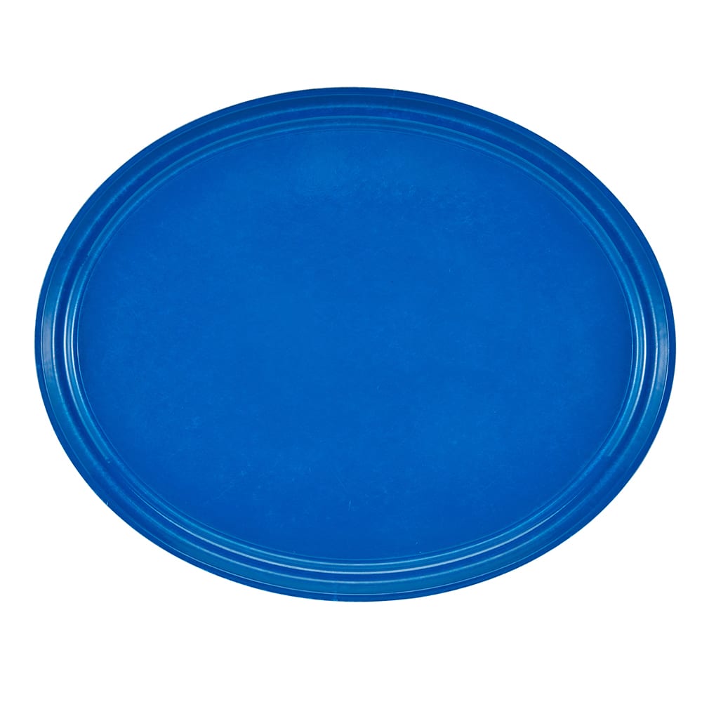 Cambro 2500123 Oval Serving Camtray - 19 1/4x24", Fiberglass, Amazon Blue