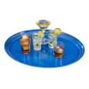 Cambro 2500123 Oval Serving Camtray - 19 1/4x24", Fiberglass, Amazon Blue thumbnail 2