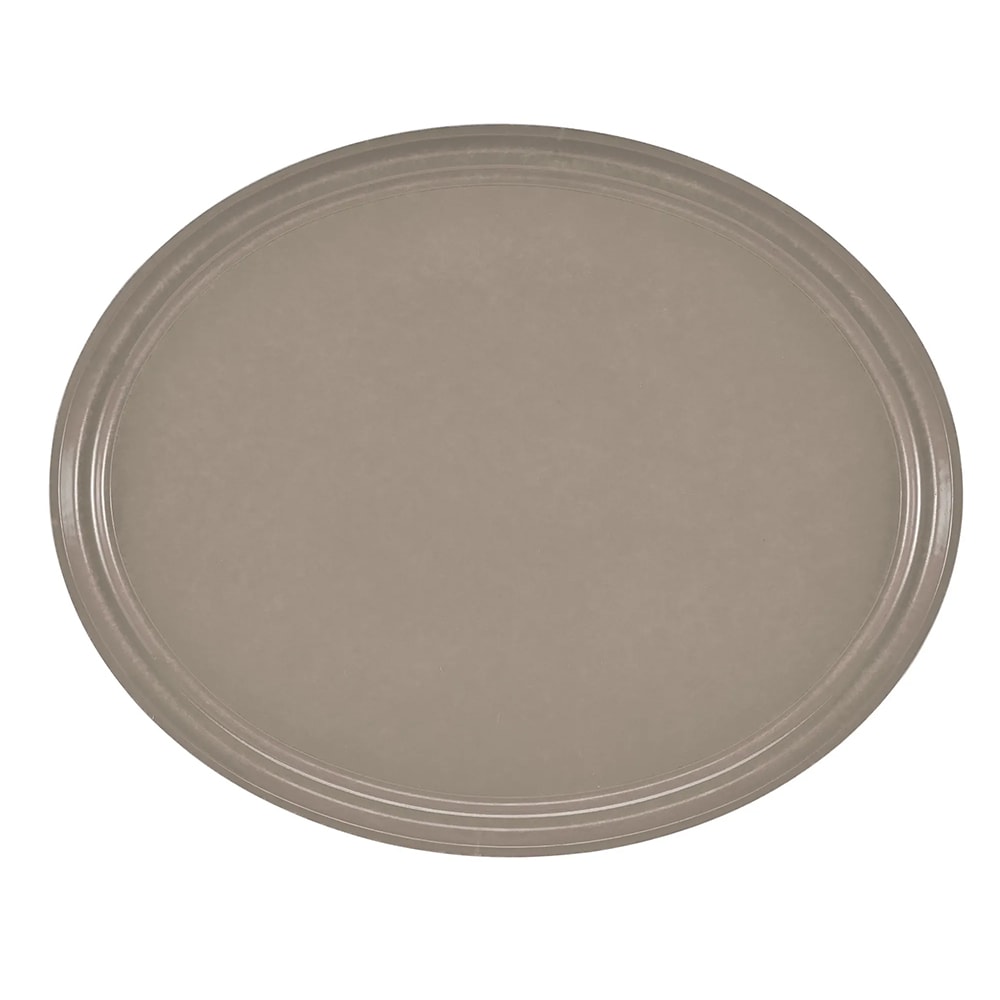 Cambro 2500199 Oval Serving Camtray - 19 1/4x24", Fiberglass, Taupe