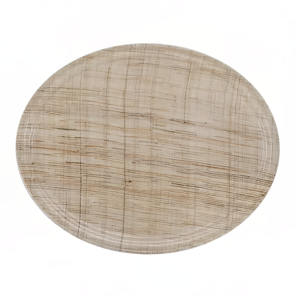 Cambro 2500204 Oval Serving Camtray® - 19 1/4" x 24", Fiberglass, Rattan