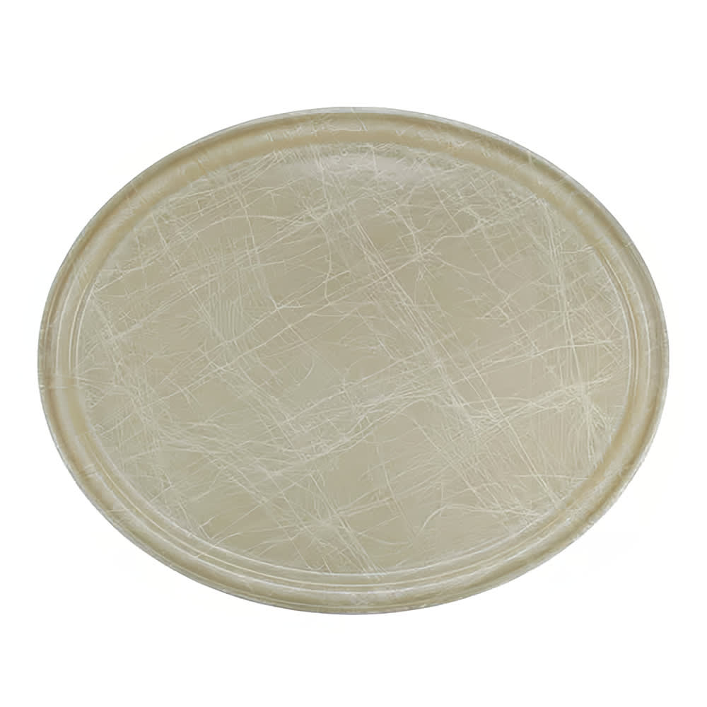 Cambro 2500214 Oval Serving Camtray - 19 1/4x24", Fiberglass, Abstract Tan