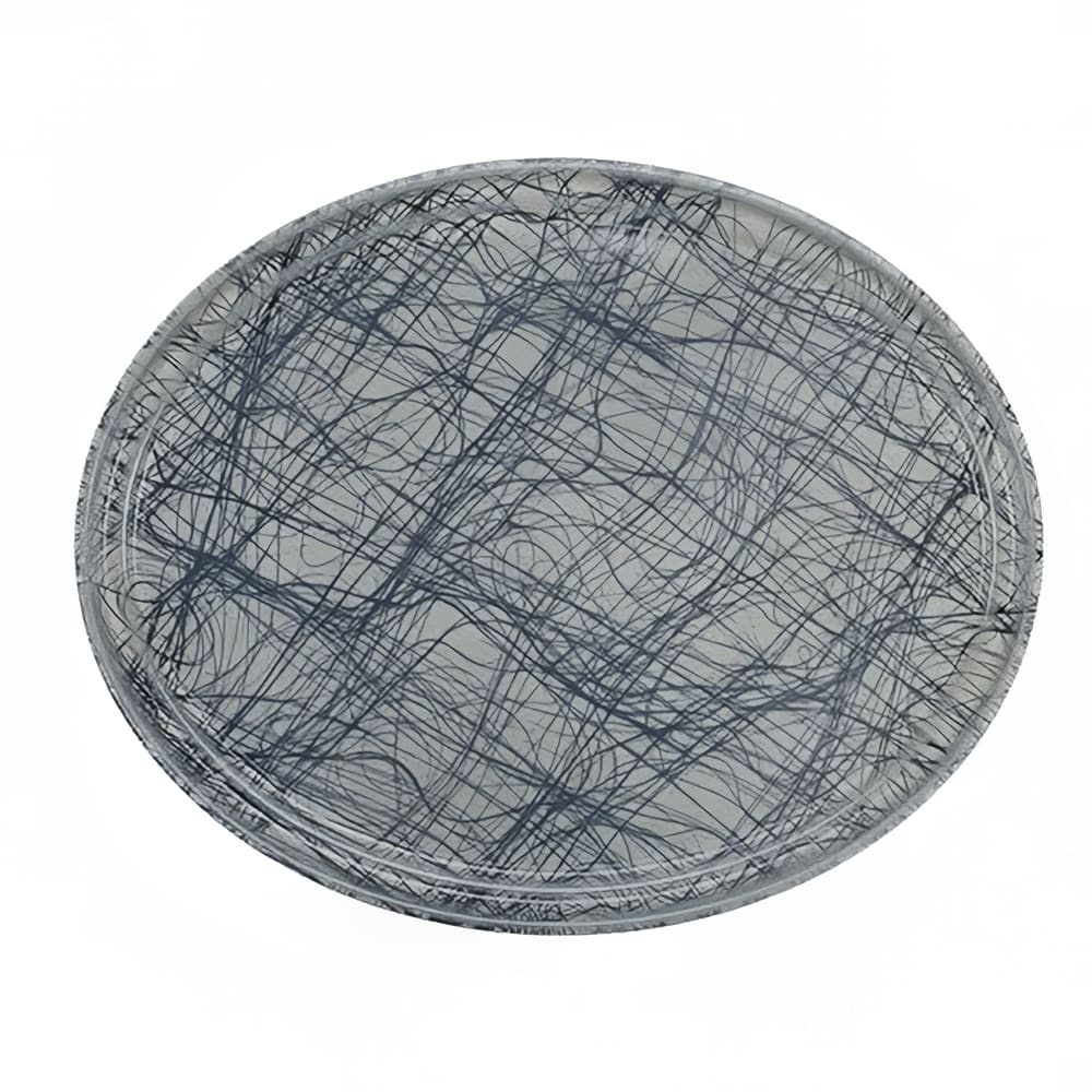 Cambro 2500277 Oval Serving Camtray - 19 1/4x24", Fiberglass, Swirl Gray