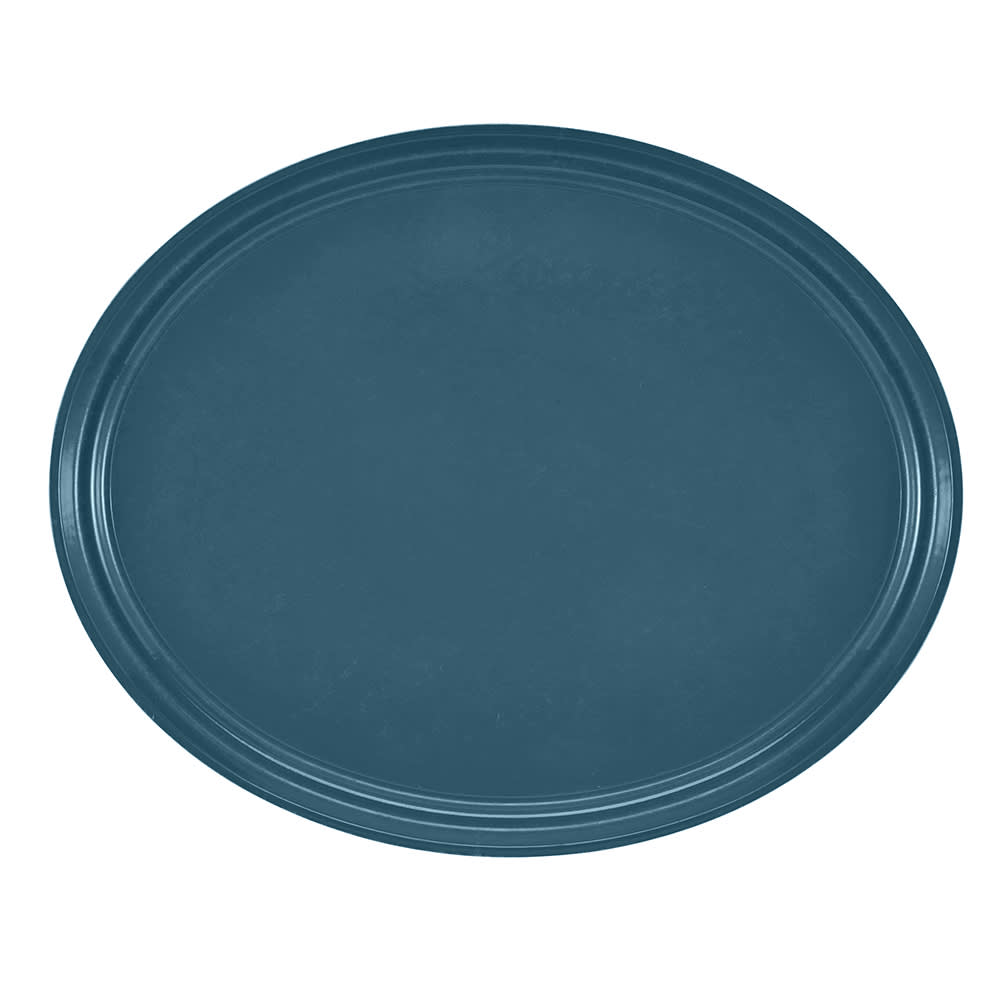 Cambro 2500401 Oval Serving Camtray - 19 1/4x24", Fiberglass, Slate Blue