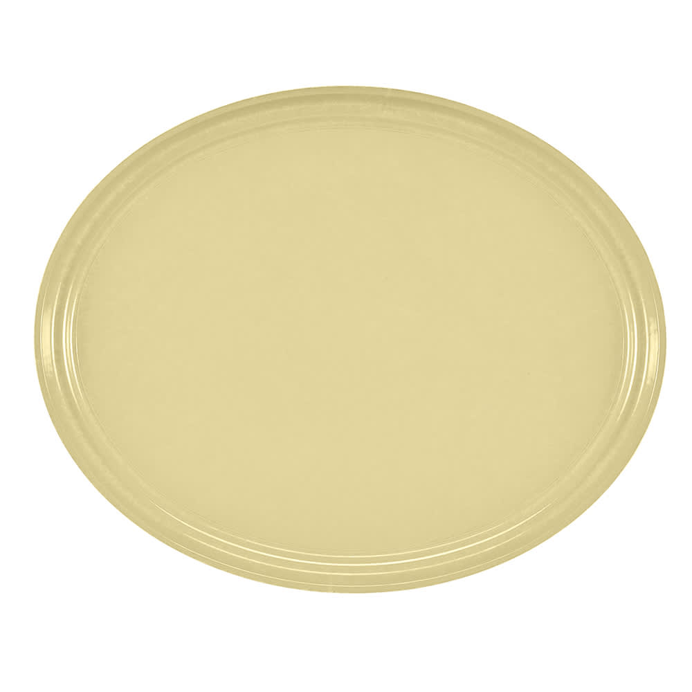 Cambro 2500536 Oval Serving Camtray - 19 1/4x24", Fiberglass, Lemon Chiffon