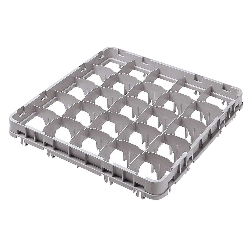 Cambro 25E4151 Full Size Stemware Rack Extender w/ (25) Compartments - Full Drop, Soft Gray