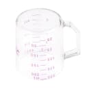 Cambro 25MCCW441 Dry Measuring Cup w/ 1 Cup Capacity, Allergen-Free, Polycarbonate, Clear thumbnail 4