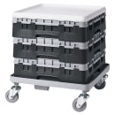 Cambro 25S318110 Camrack® Glass Rack w/ (25) Compartments - (1) Gray Extender, Black thumbnail 2