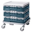 Cambro 25S318414 Camrack® Glass Rack w/ (25) Compartments - (1) Gray Extender, Teal thumbnail 2