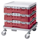 Cambro 25S318416 Camrack® Glass Rack w/ (25) Compartments - (1) Gray Extender, Cranberry thumbnail 2