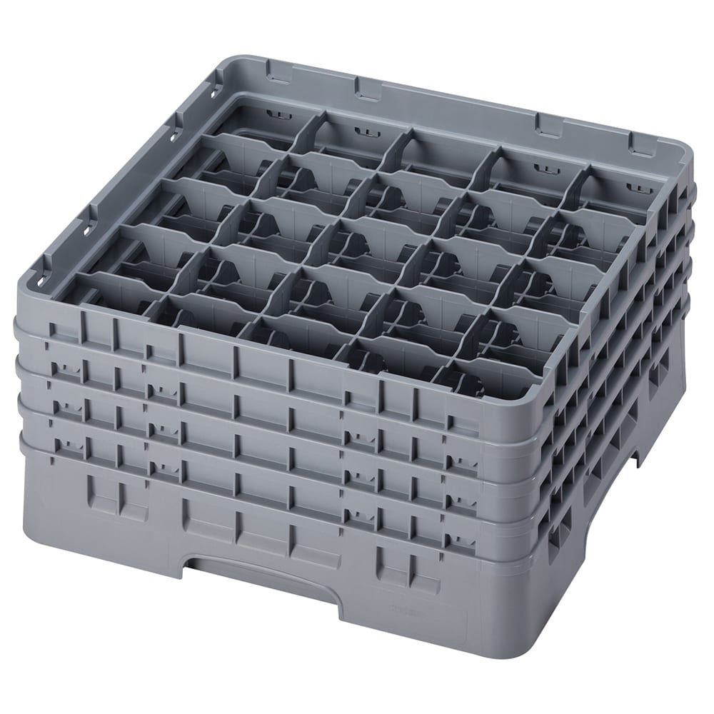 Cambro 25S800151 Camrack® Glass Rack w/ (25) Compartments - (4) Extenders, Soft Gray