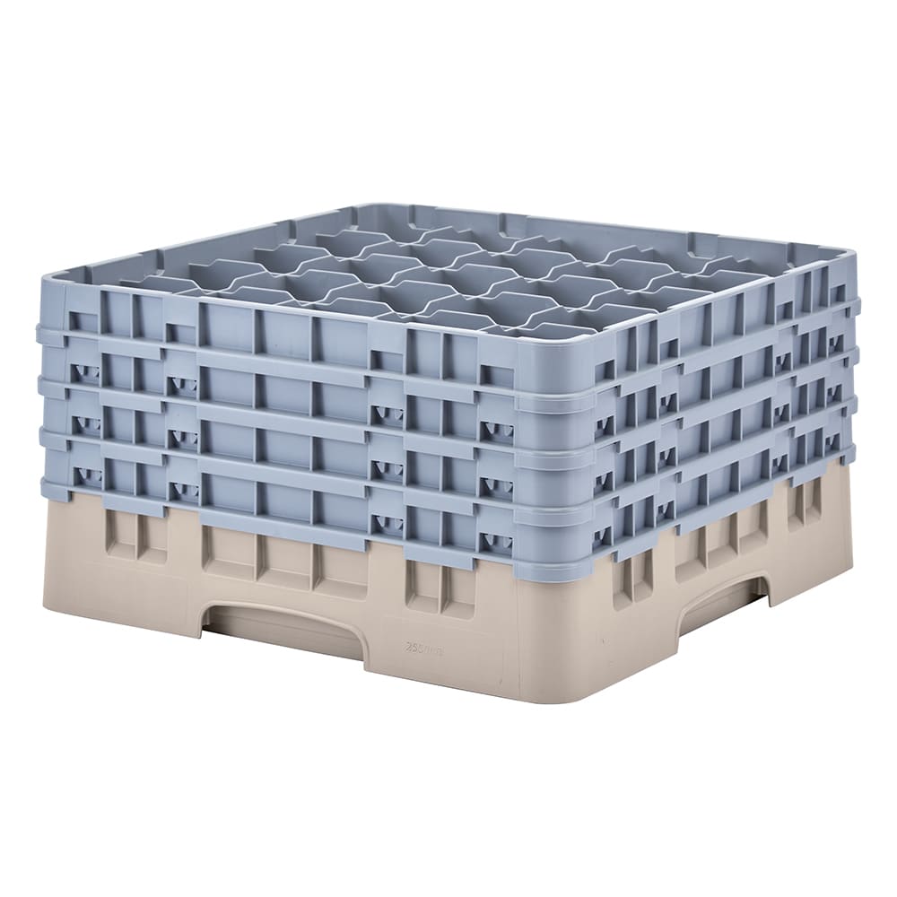 Cambro 25S900184 Camrack® Glass Rack w/ (25) Compartments - (4) Extenders, Beige