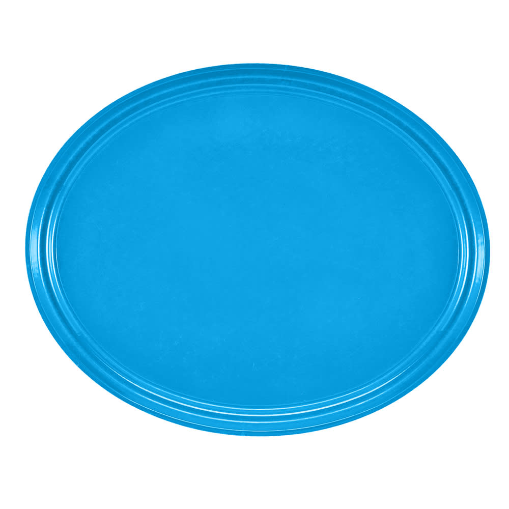 Cambro 2700105 Oval Serving Camtray - 22x27", Fiberglass, Horizon Blue