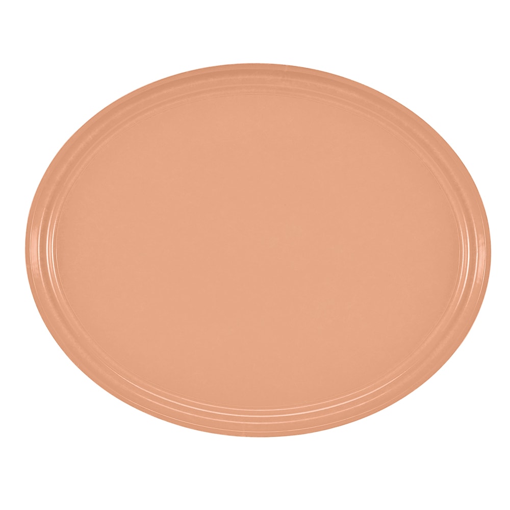 Cambro 2700117 Oval Serving Camtray - 22x27", Fiberglass, Dark Peach