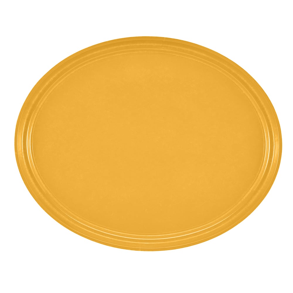 Cambro 2700171 Oval Serving Camtray - 22x27", Fiberglass, Tuscan Gold