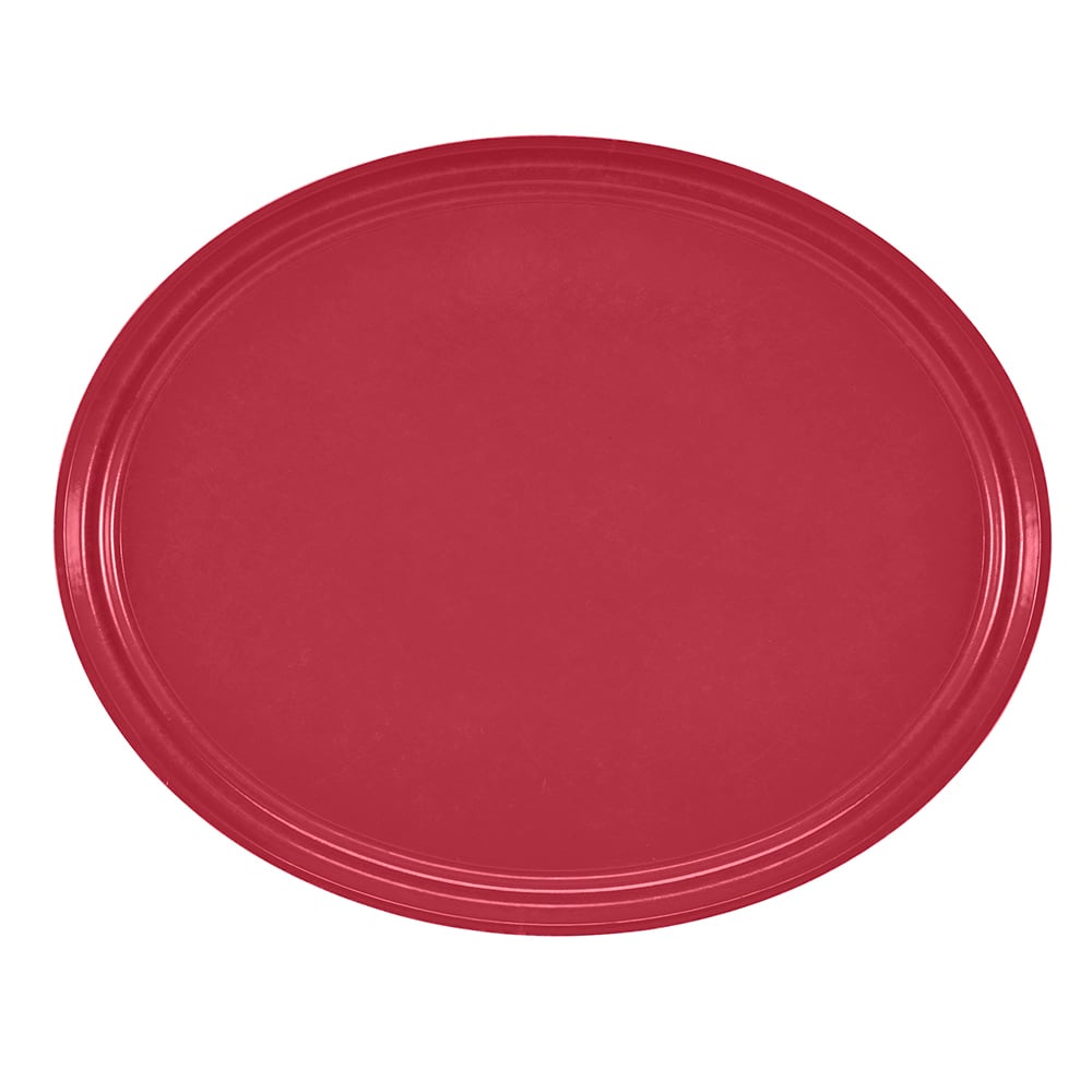Cambro 2700221 Oval Serving Camtray - 22x27", Fiberglass, Ever Red