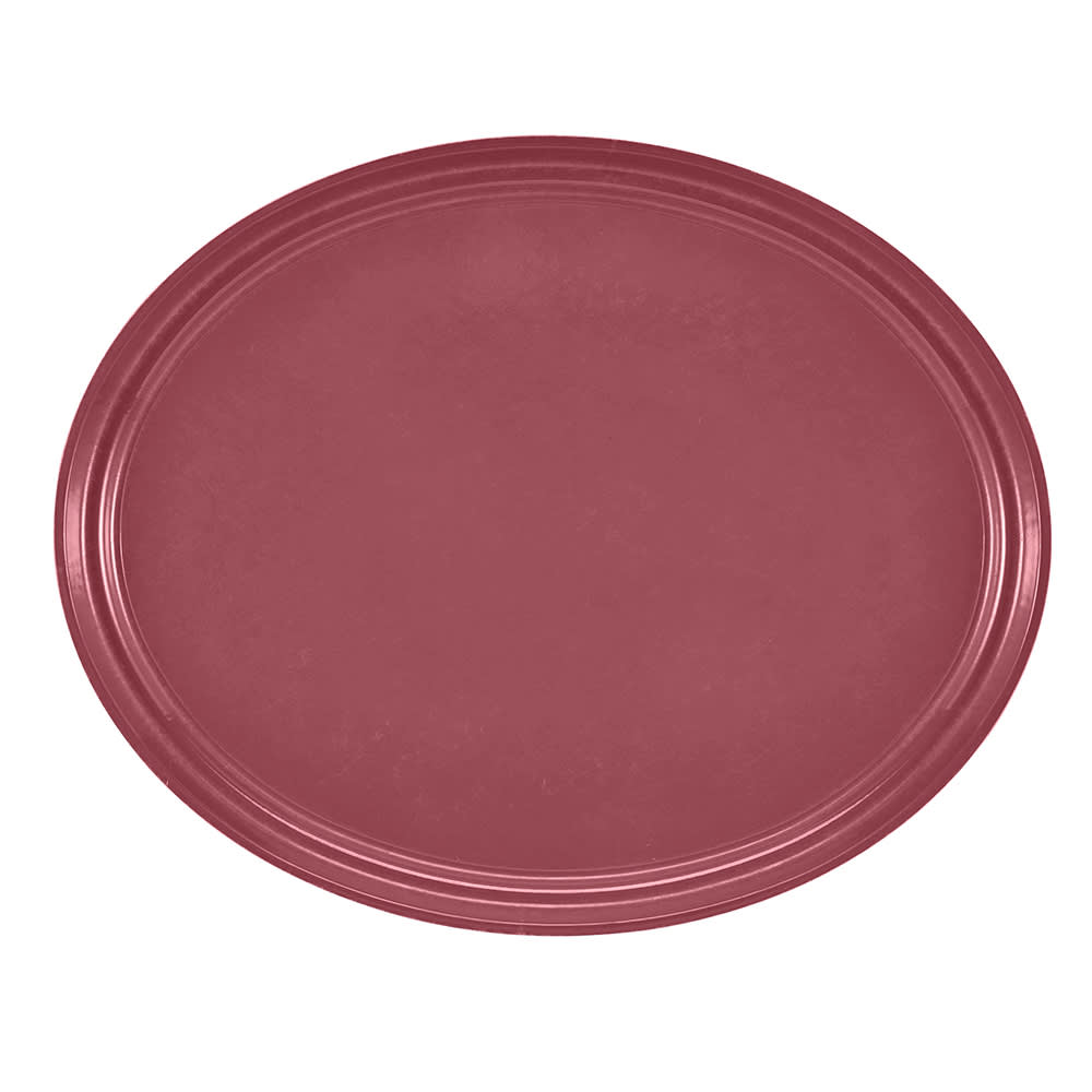 Cambro 2700410 Oval Serving Camtray - 22x27", Fiberglass, Raspberry Cream