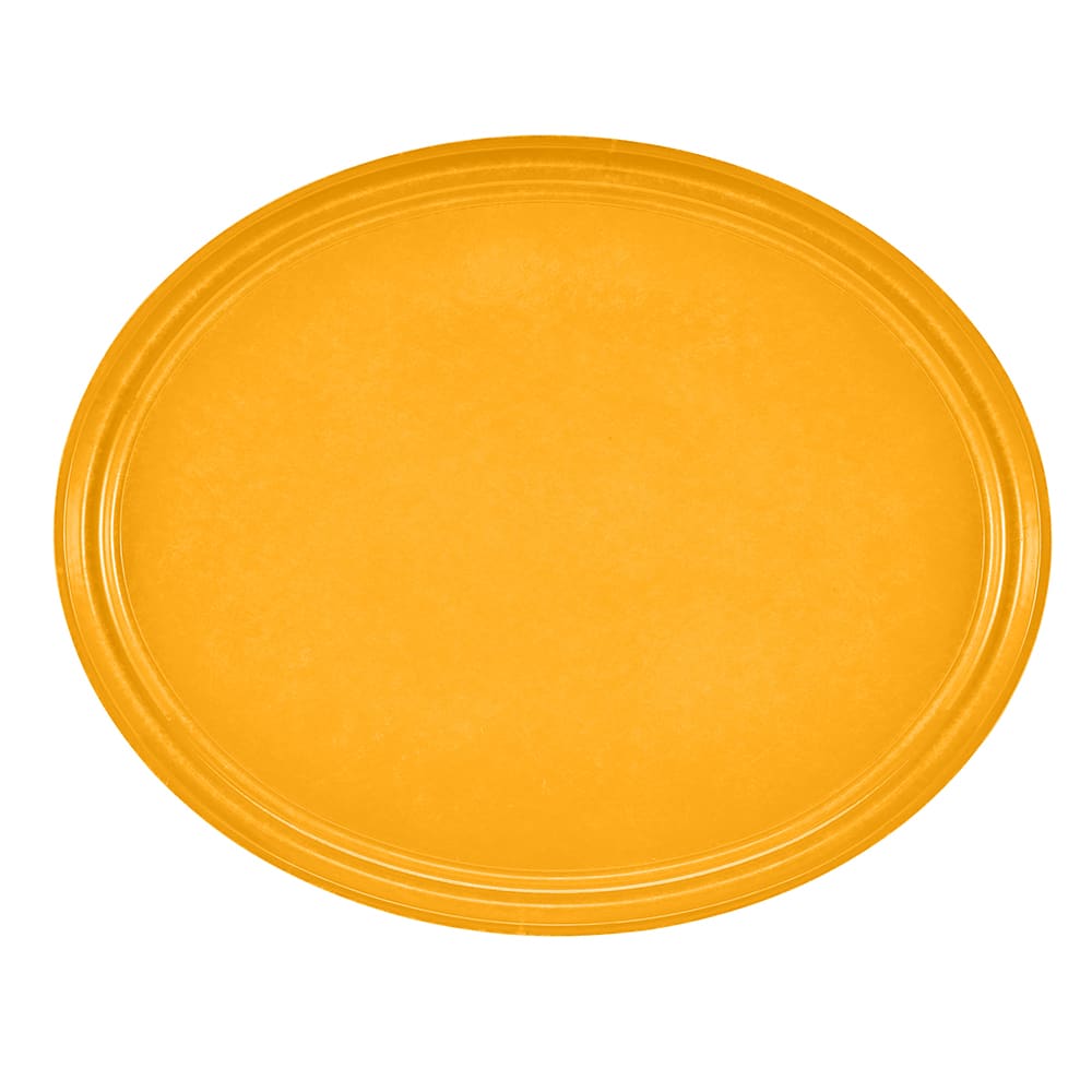 Cambro 2700504 Oval Serving Camtray - 22x27", Fiberglass, Mustard