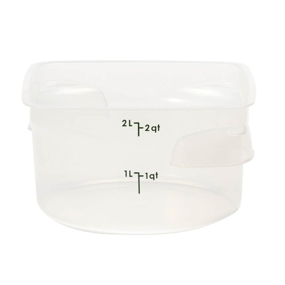 Cambro 2RFSPROPP190 2 qt CamRound® FreshPro Round Storage Container - Polypropylene, Translucent