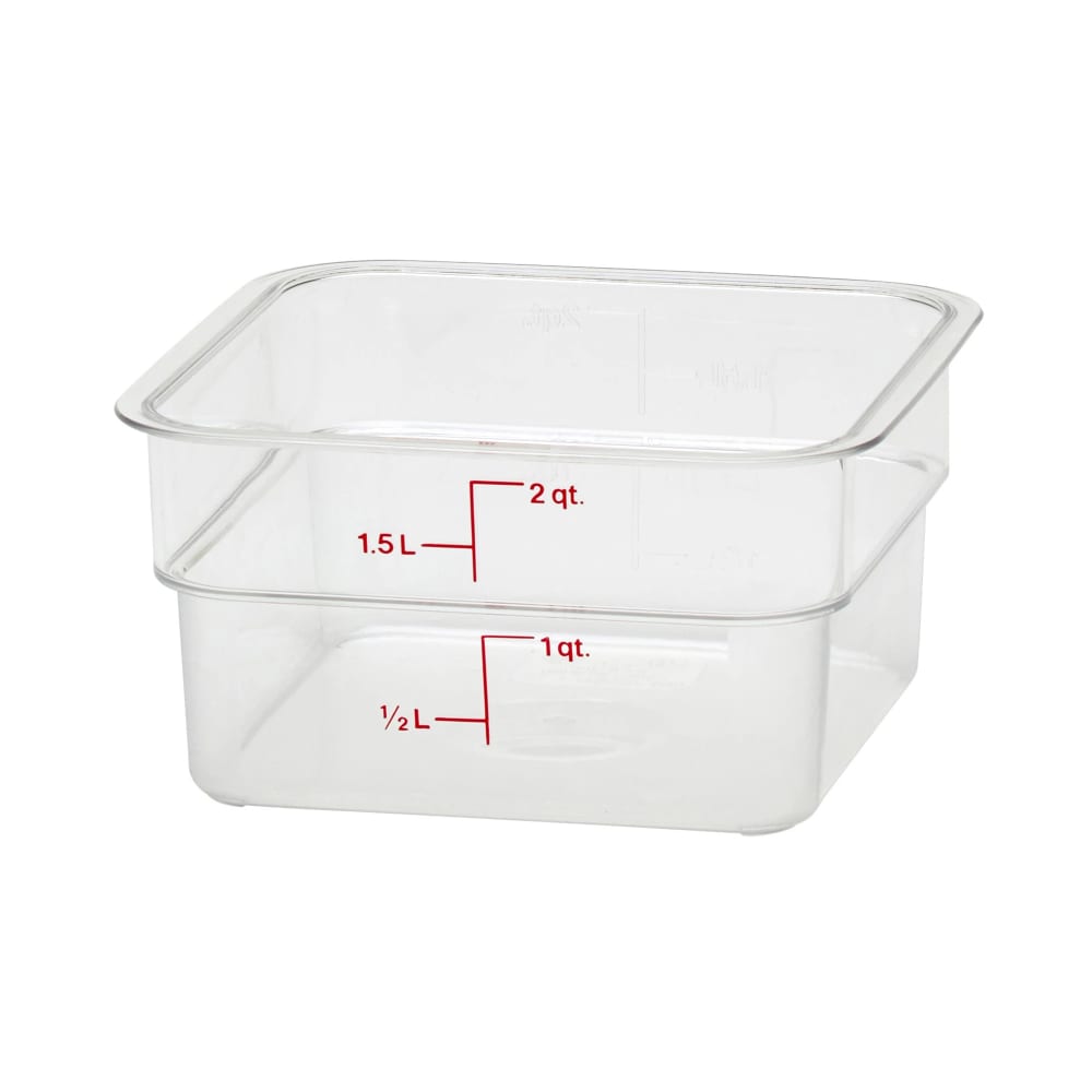 Cambro 2SFSCW135 2 qt Square Food Storage Container - CamSquare®, Clear