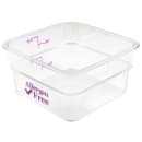 Cambro 2SFSCW441 2 qt Square Food Storage Container - CamSquare®, Allergen-Free, Polycarbonate, Clear thumbnail 6