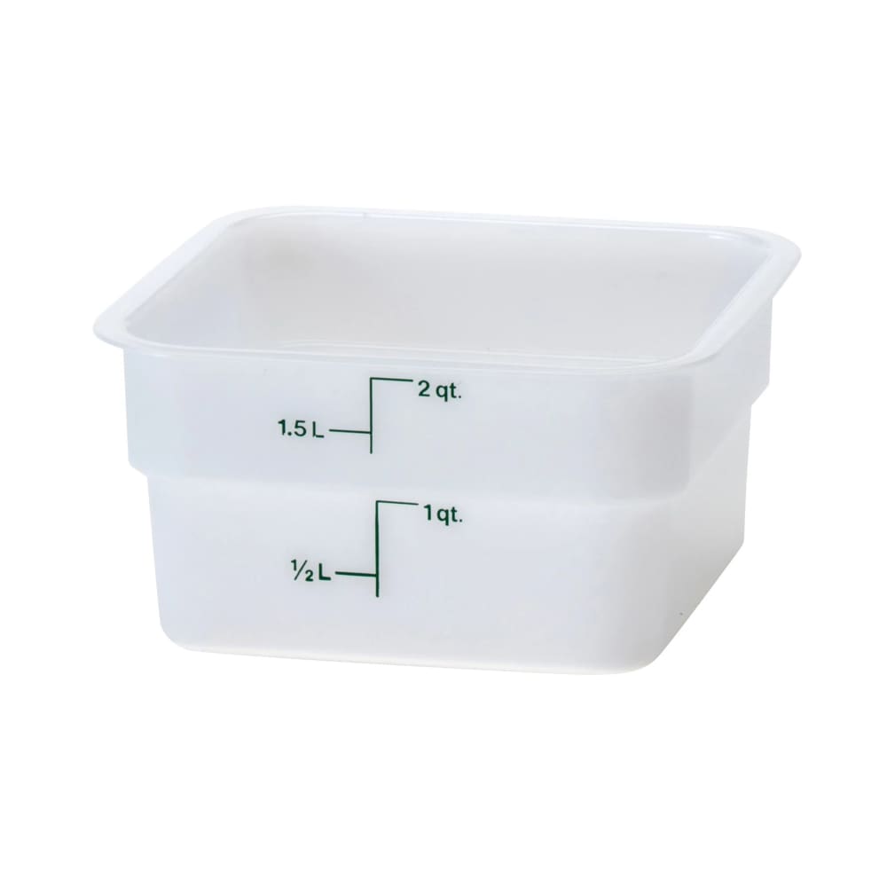 Cambro 2SFSP148 2 qt Square Food Storage Container - CamSquare®, Natural White