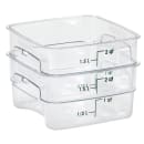 Cambro 2SFSPROCW135 2 qt FreshPro Square Food Storage Container - CamSquare®, Polycarbonate, Green Graduation thumbnail 5