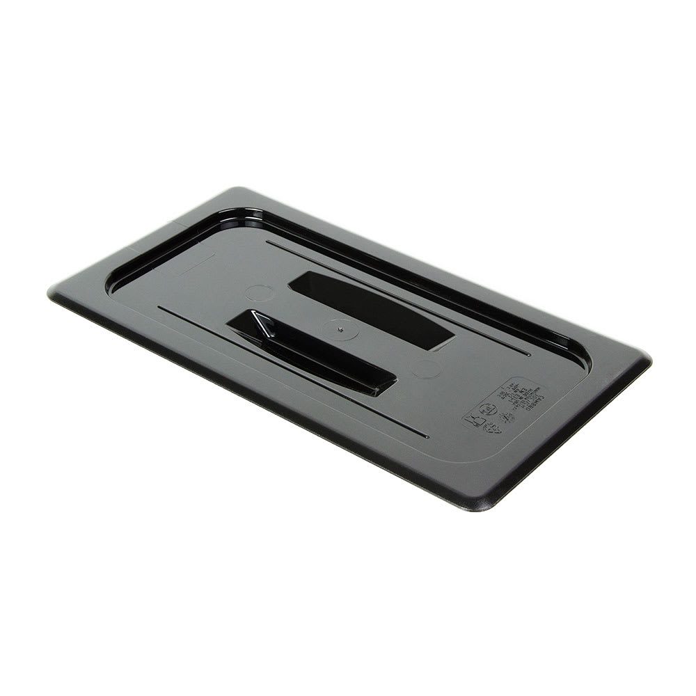Cambro 30CWCH110 Camwear Food Pan Cover - 1/3 Size, Flat with Handle, Black