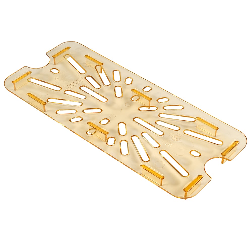 Cambro 30HPD150 H-Pan Drain Shelf - 1/3 Size, Amber