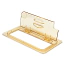 Cambro 30HPLN150 FlipLid Hot Food Pan Cover - 1/3 Size, Notched, Hinged, Amber thumbnail 2