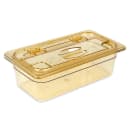 Cambro 30HPLN150 FlipLid Hot Food Pan Cover - 1/3 Size, Notched, Hinged, Amber thumbnail 6