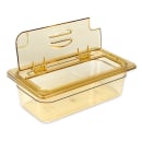 Cambro 30HPLN150 FlipLid Hot Food Pan Cover - 1/3 Size, Notched, Hinged, Amber thumbnail 7