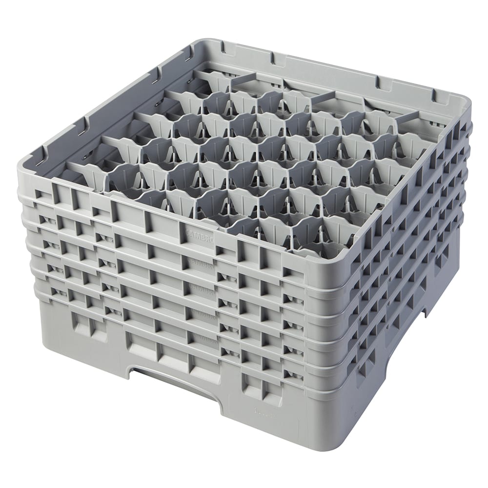 Cambro 30S958151 Camrack® Glass Rack w/ (30) Compartments - (5) Gray Extenders, Soft Gray