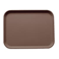 Cambro 3253CT110 Rectangular Camtread Serving Tray - 20 7/8" x 12 3/4", Fiberglass, Black Satin thumbnail 2