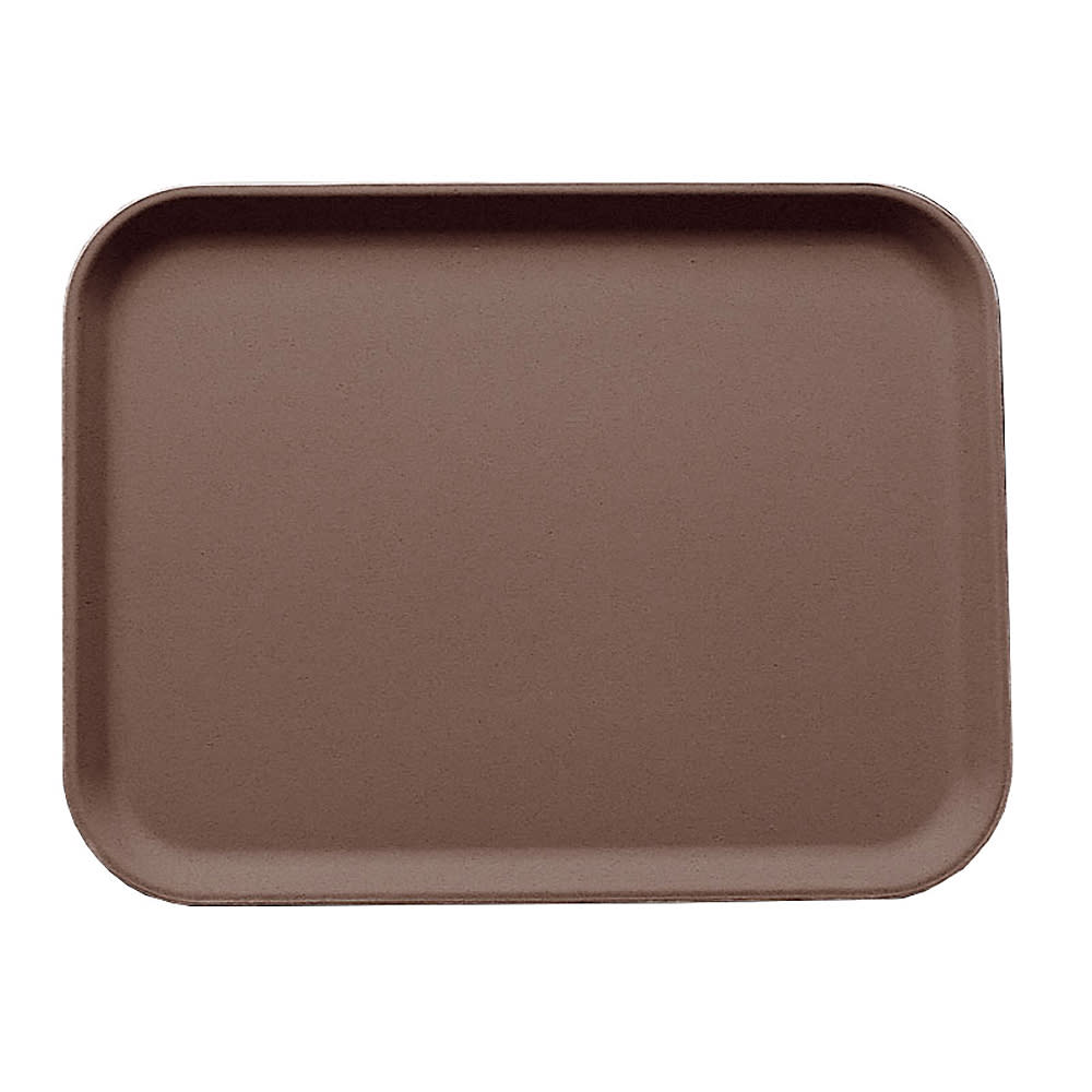 Cambro 3253CT138 Rectangular Camtread Serving Tray - 20 7/8" x 12 3/4", Fiberglass, Tavern Tan